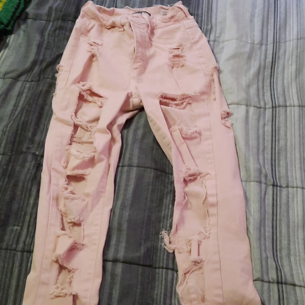 Pink jeans